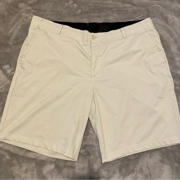 Nike Dri-FIT Flex Stretch Cream Golf Short 10" with 4 Pockets Zipper Fly Size 42 - Picture 1 of 11